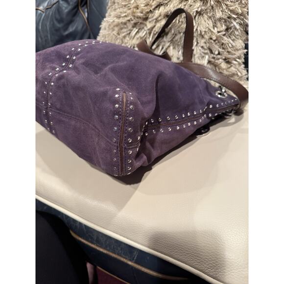 Michael Kors Astor Purple Suede Shoulder with COA - Picture 6 of 9